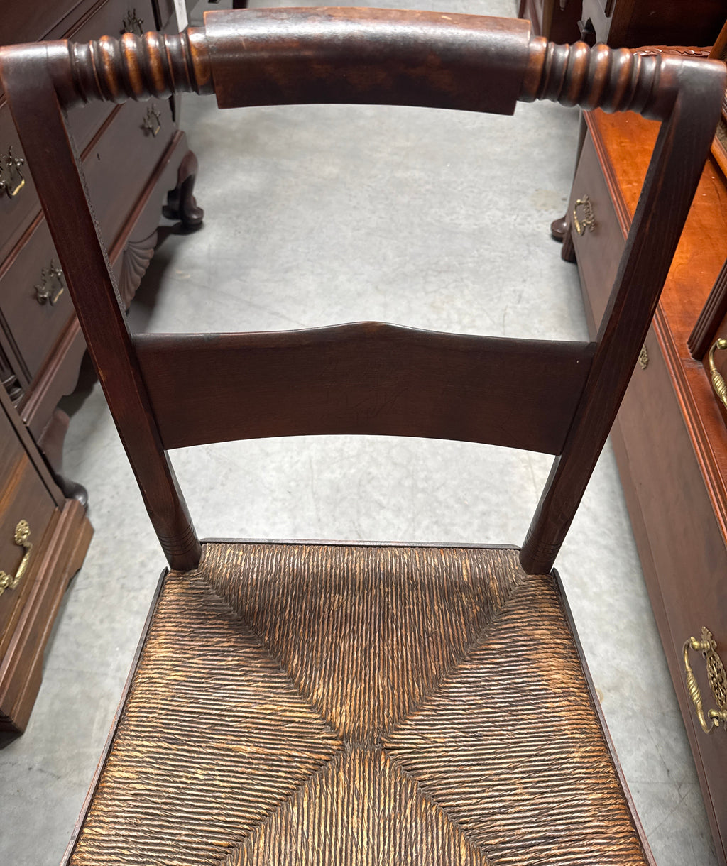Vintage Solid Wood Rush Seating Hitchcock-style Dining Chair-K