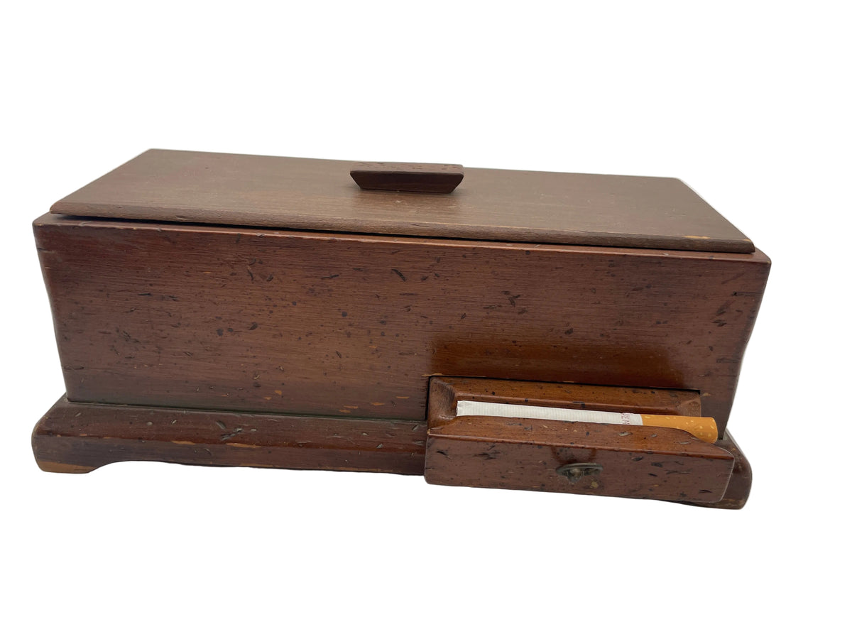 Vintage Wood Cigarette Dispensing Box