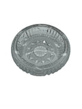 Vintage American Brilliant Heavy Cut Crystal Round Ashtray with Starburst Pattern