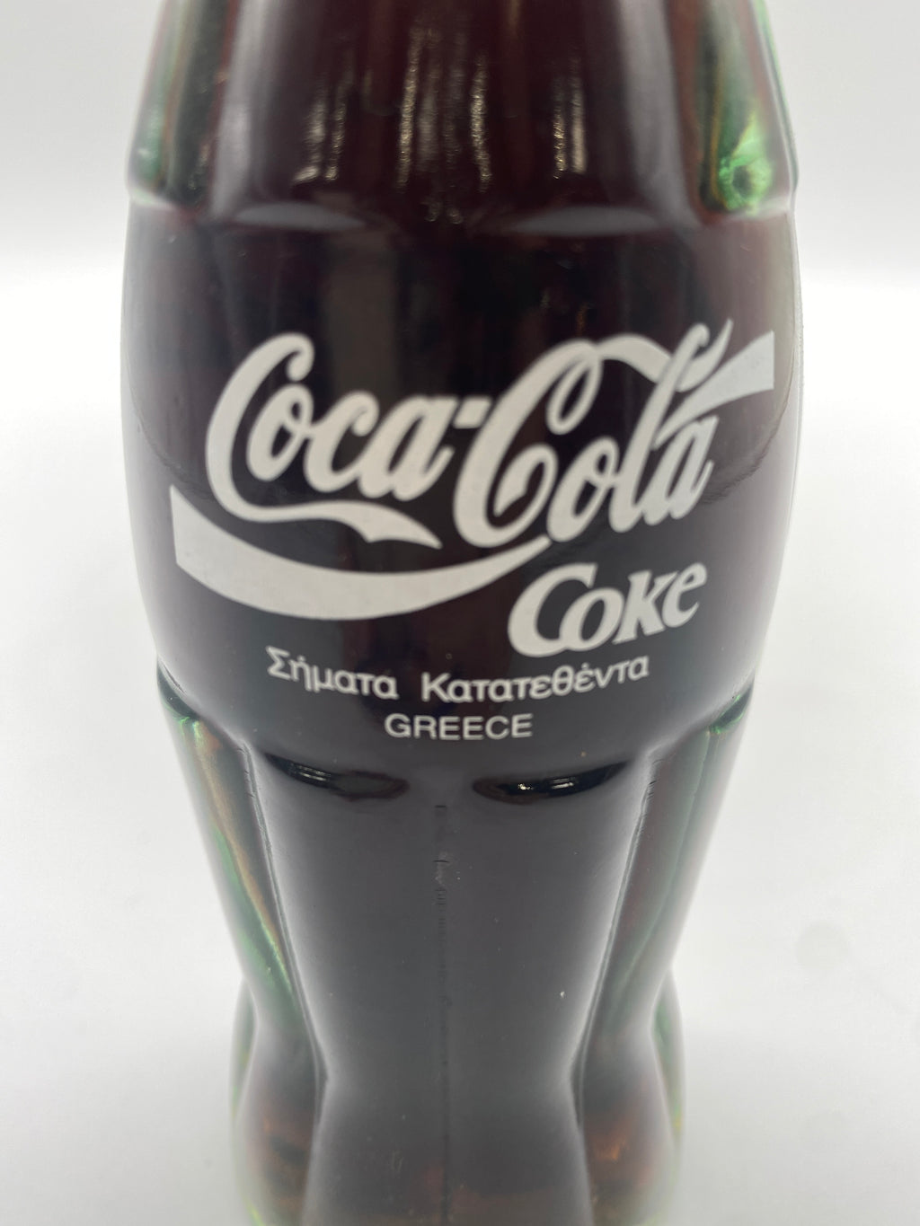 1990 GREECE 100TH ANNIVERSARY 6.5 oz COCA-COLA BOTTLE COKE