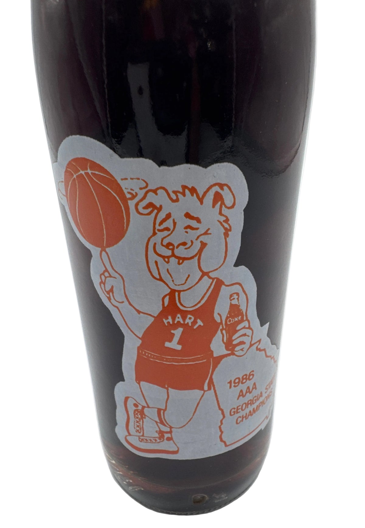 1986 Hart County Georgia AAA Baseball Champs 10 oz Coca-Cola Bottle