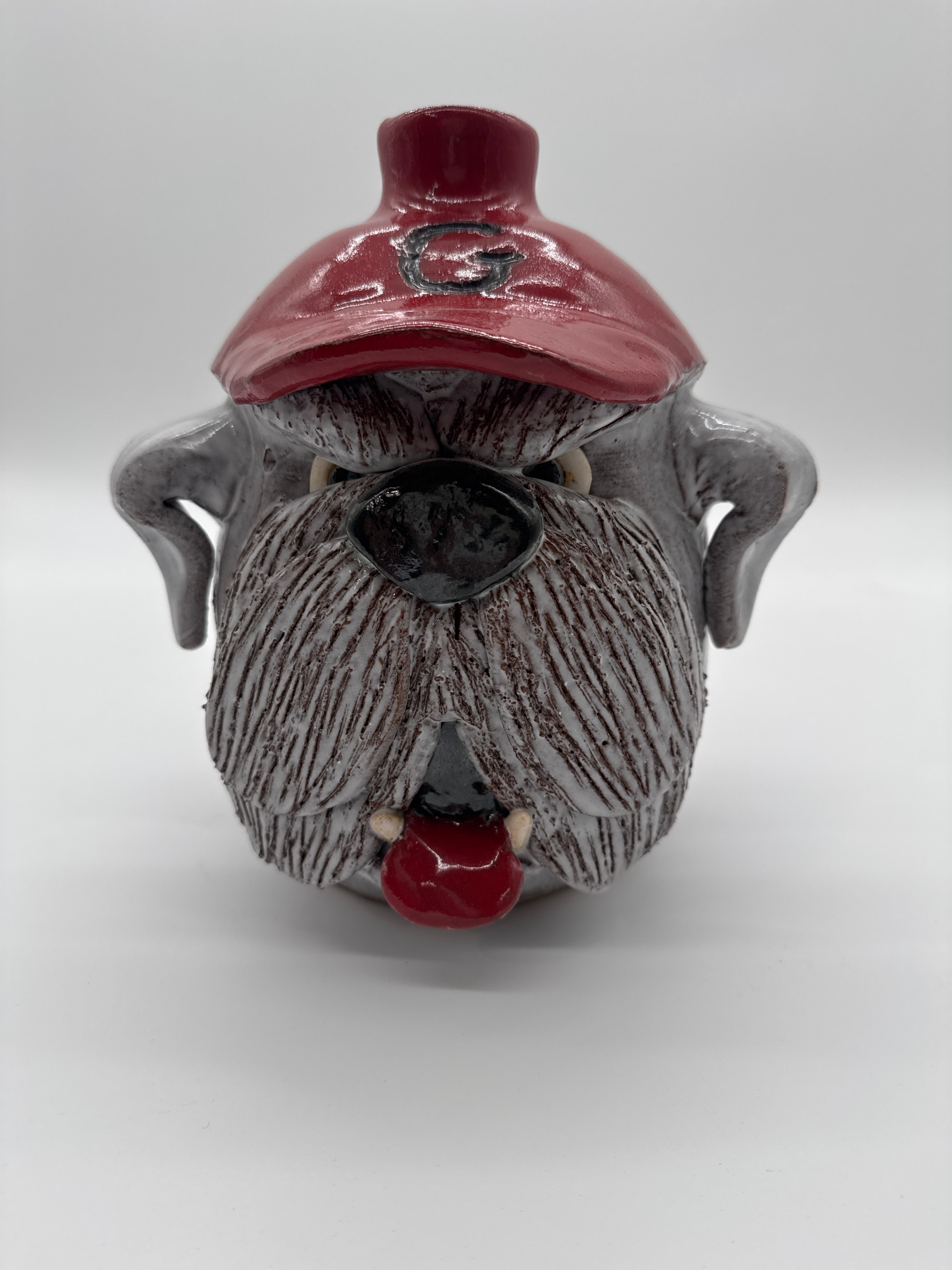 Dal Burtchaell Georgia Bulldog Pottery Face Jug