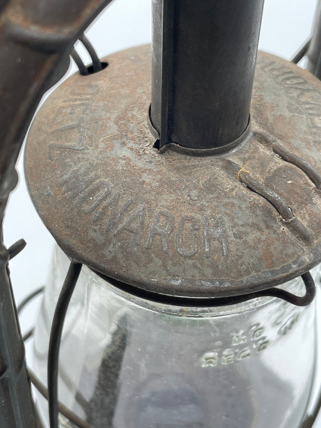 Antique Dietz Lantern with Fitzall Hurricane Shade, New York USA