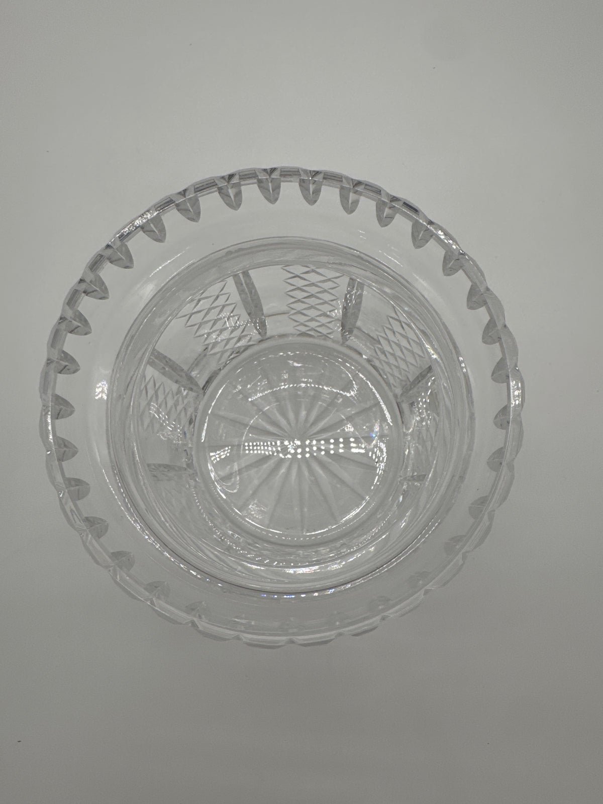 Vintage Waterford Crystal Biscuit Barrel with Lid- Hibernia Pattern