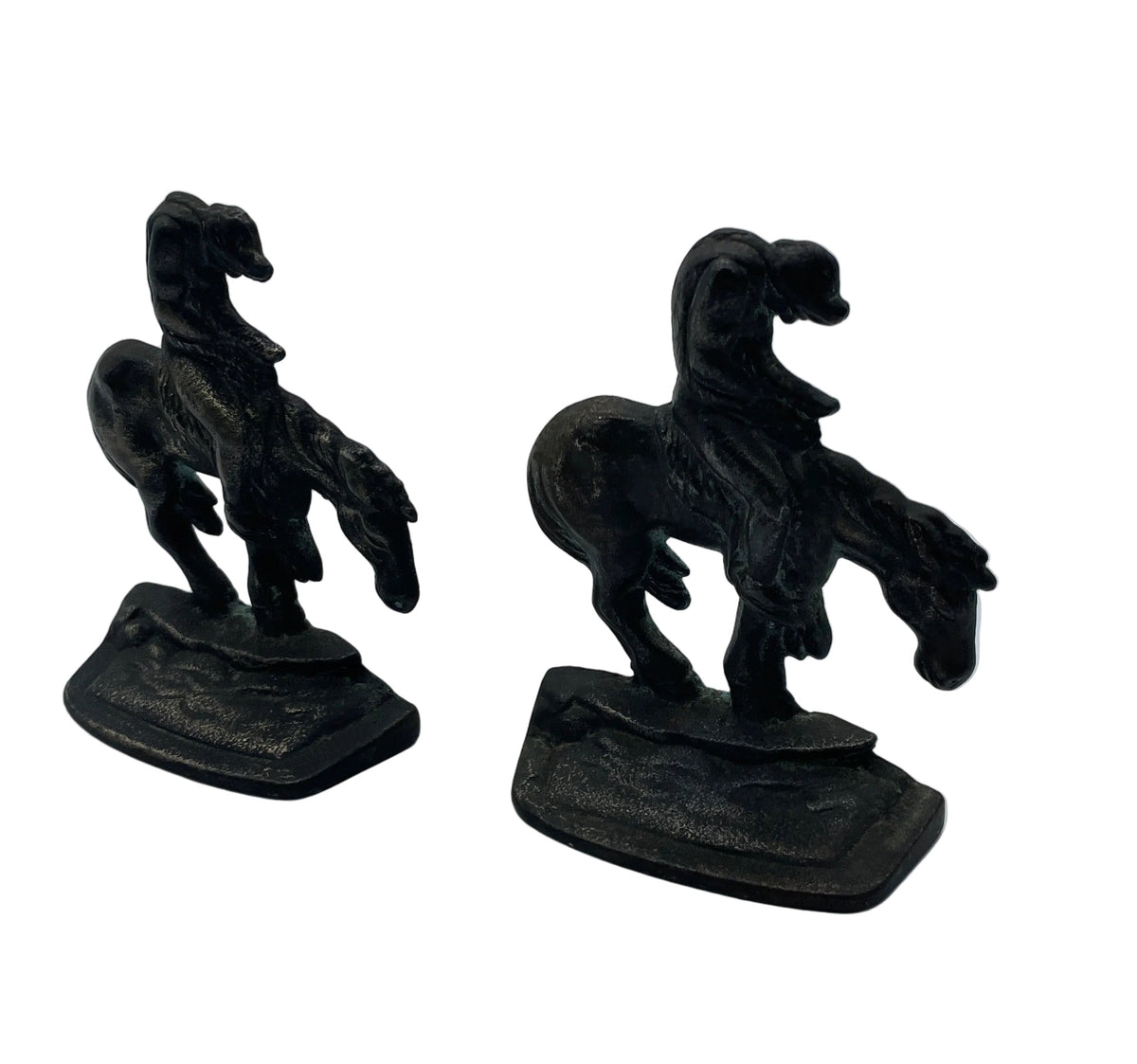 Vintage Name American Indian on Horse “Trail of Tears”Cast Iron Bookends