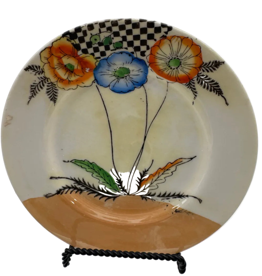 Antique Hotta Yu Shoten Porcelain Lusterware Salad Plates (3) Made in Japan