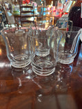 Vintage Set of 4 Clear Tulip Whiskey Glasses