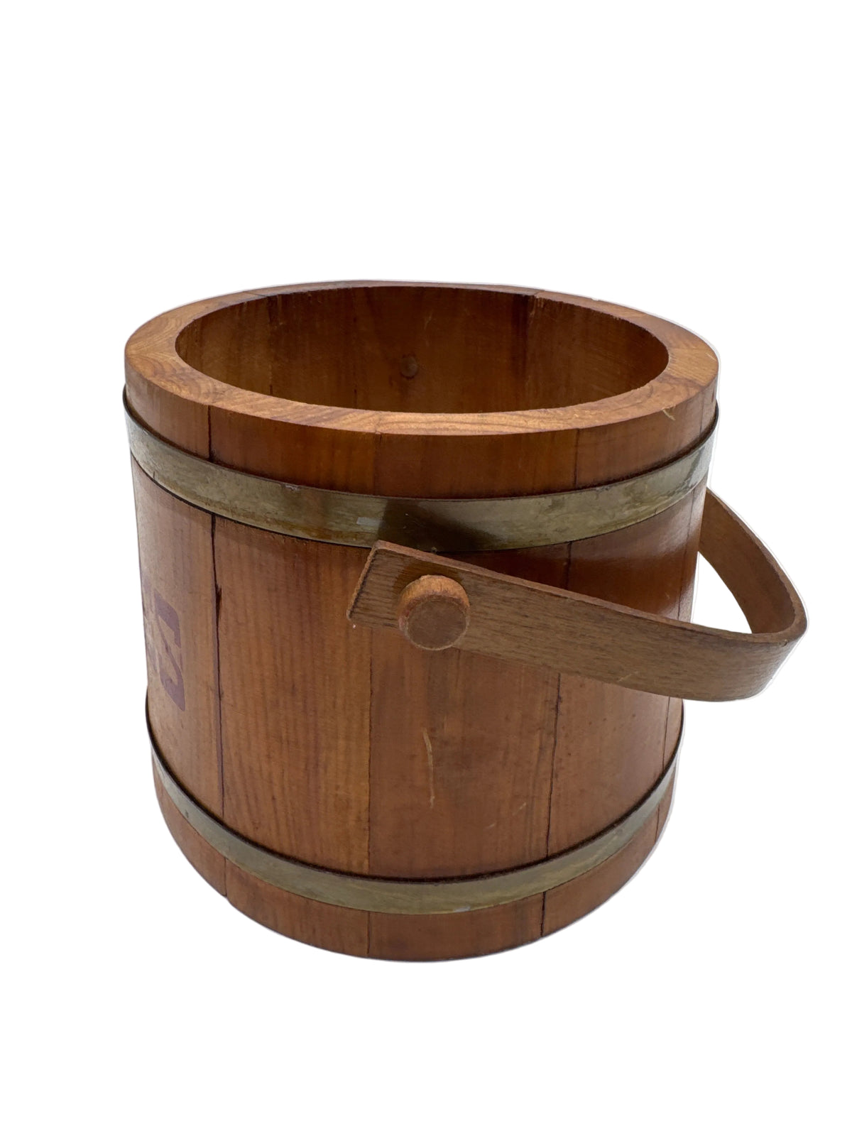 Vintage 1970’s Wooden Staved Firkin Cookie Bucket- No Lid