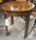 Vintage Chinese Chippendale Style Oval Side Table