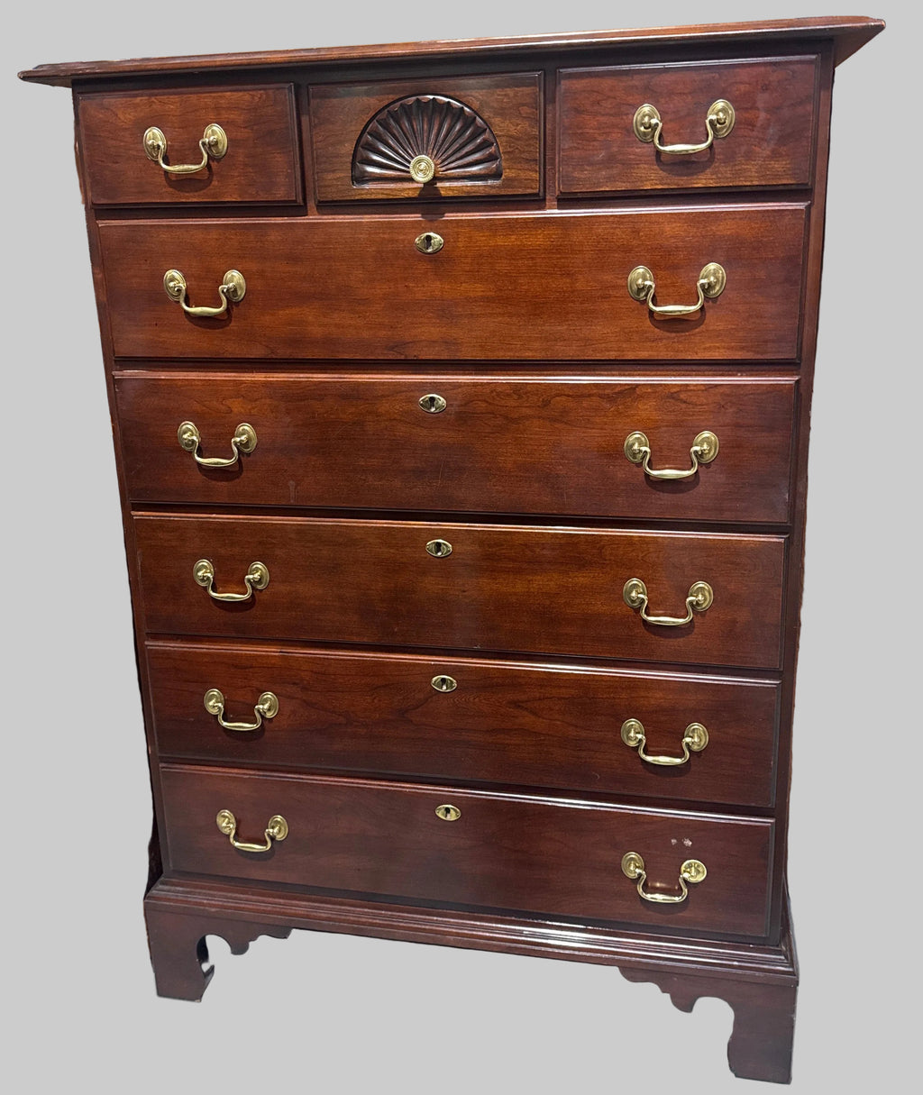 Vintage Statton Cherry 8 Drawer Chest-American