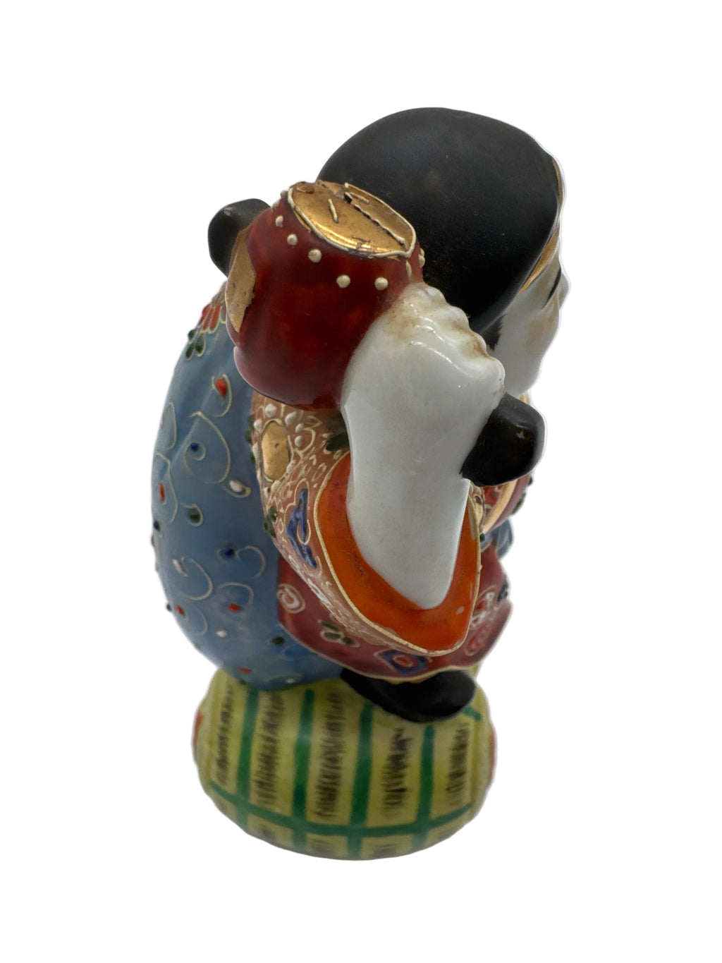 Vintage Kamotsuru Daikoku God of Wealth Porcelain Figure from Japan