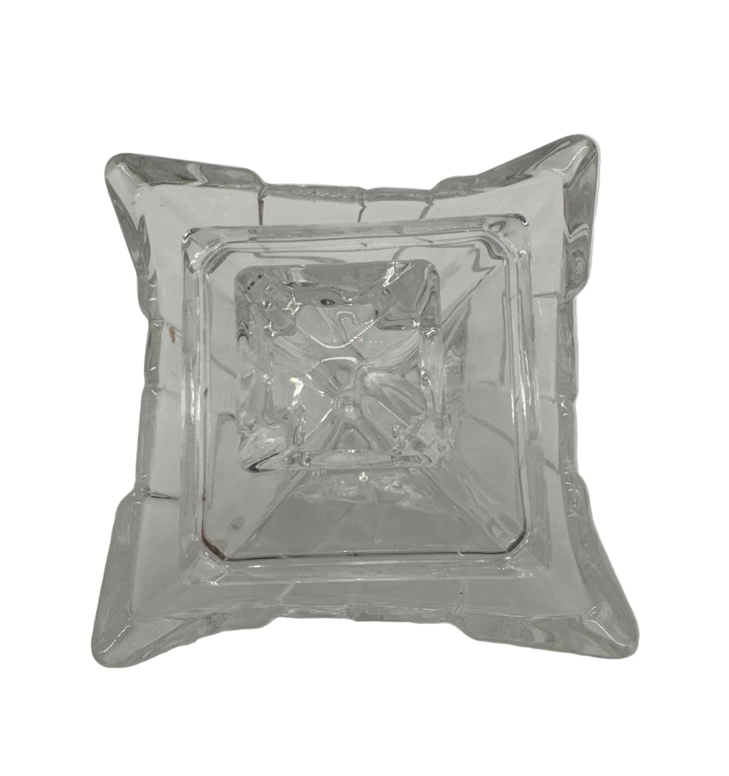 Bohemian Pyramid Crystal Lidded Candy Jar