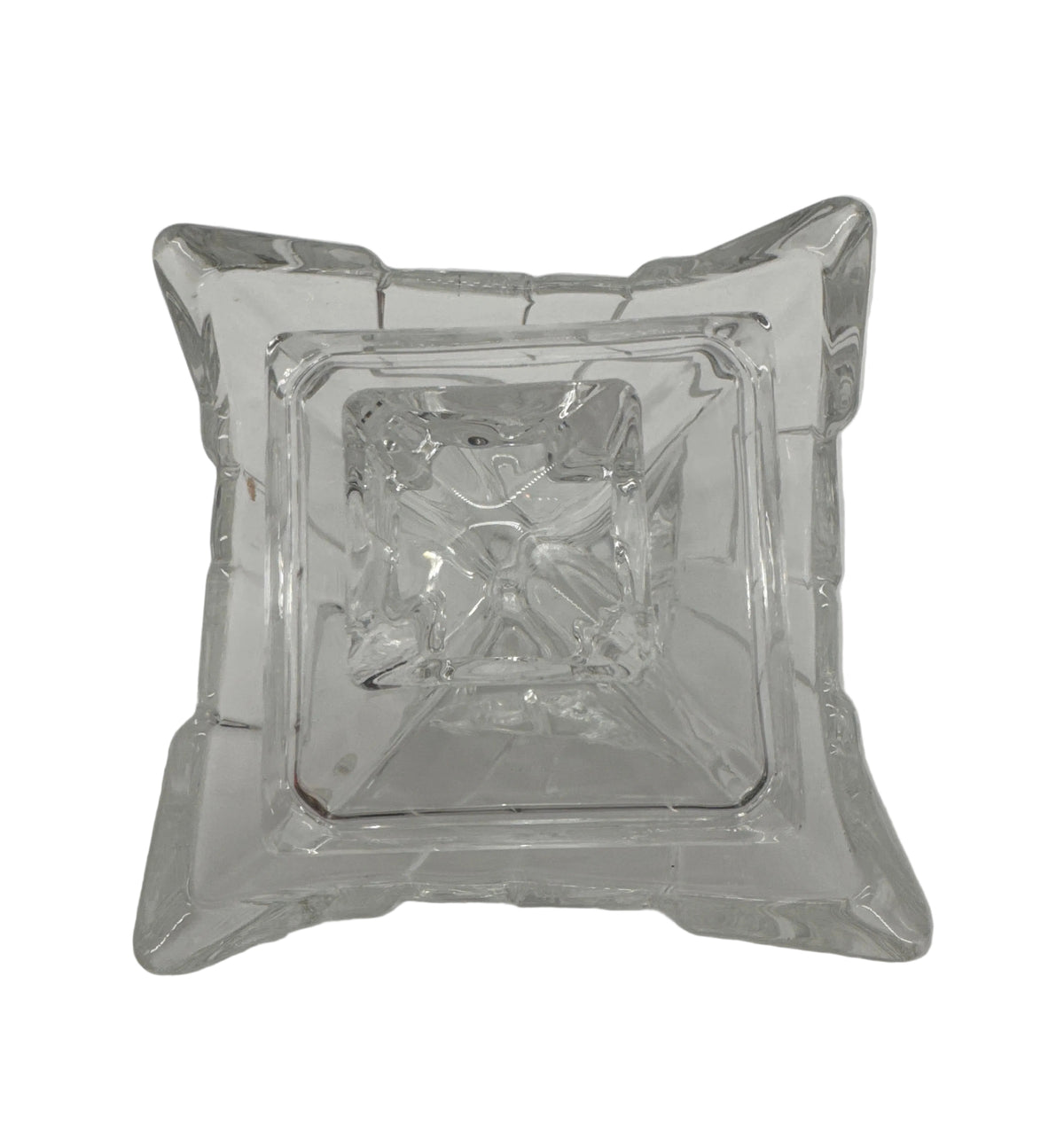 Bohemian Pyramid Crystal Lidded Candy Jar
