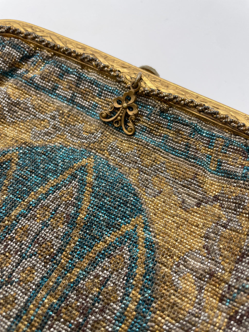 Early 1900’s Beaded (steel with possibly bronze) Bag made in France