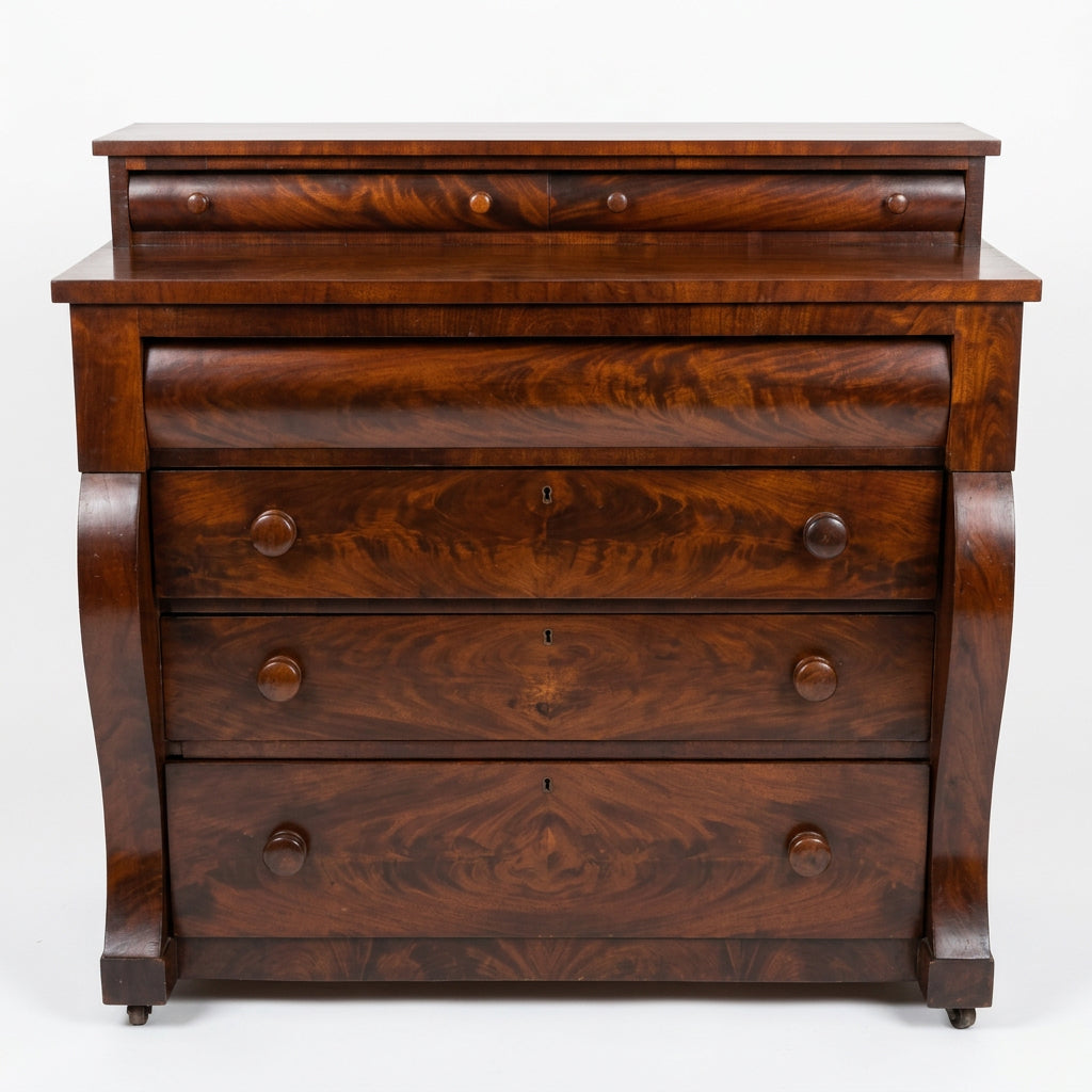 Antique Mahogany Empire Chest of Drawers k