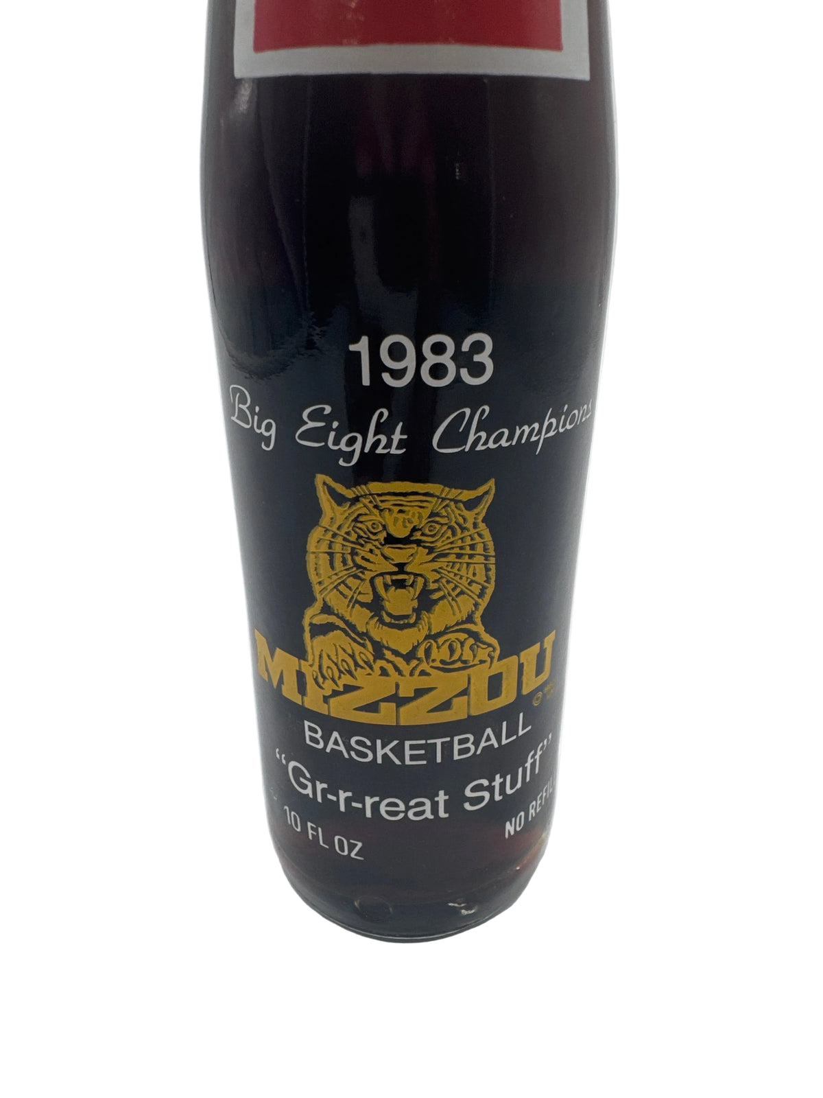 1983 MIZZOU TIGERS BASKETBALL BIG EIGHT CHAMPIONS 10 oz COCA-COLA BOTTLE