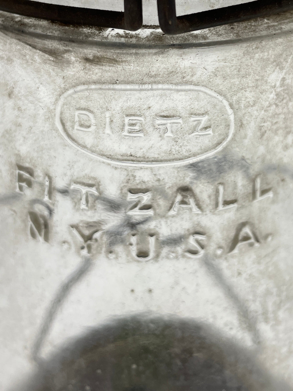 Antique Dietz Lantern with Fitzall Hurricane Shade, New York USA