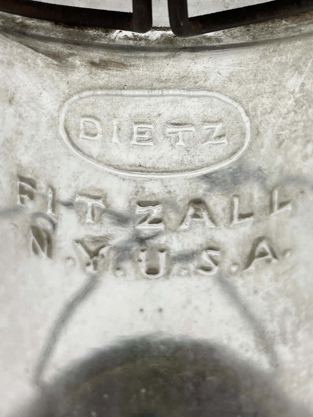 Antique Dietz Lantern with Fitzall Hurricane Shade, New York USA