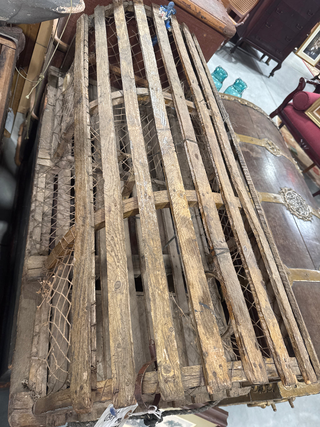 VINTAGE LARGE WOODEN LOBSTER TRAP