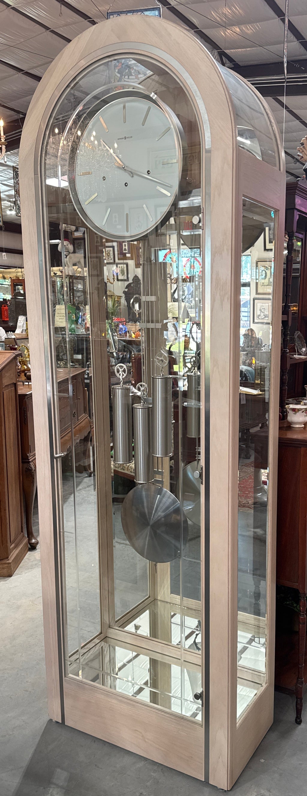 Howard Miller Eternity Illuminated Contemporary Curio Grandfather Clock