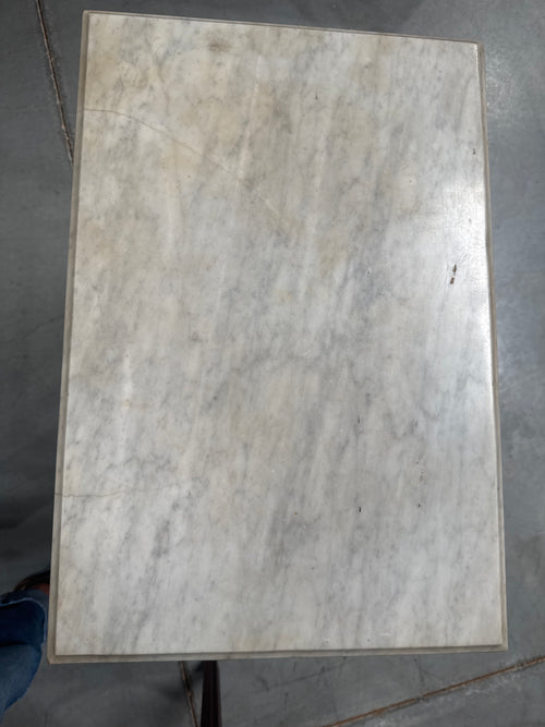 Antique Victorian Chestnut Marble Top Table