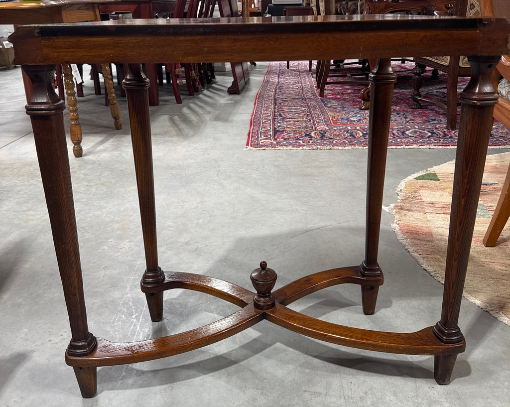 Vintage Ethan Allen Demilune Console Table