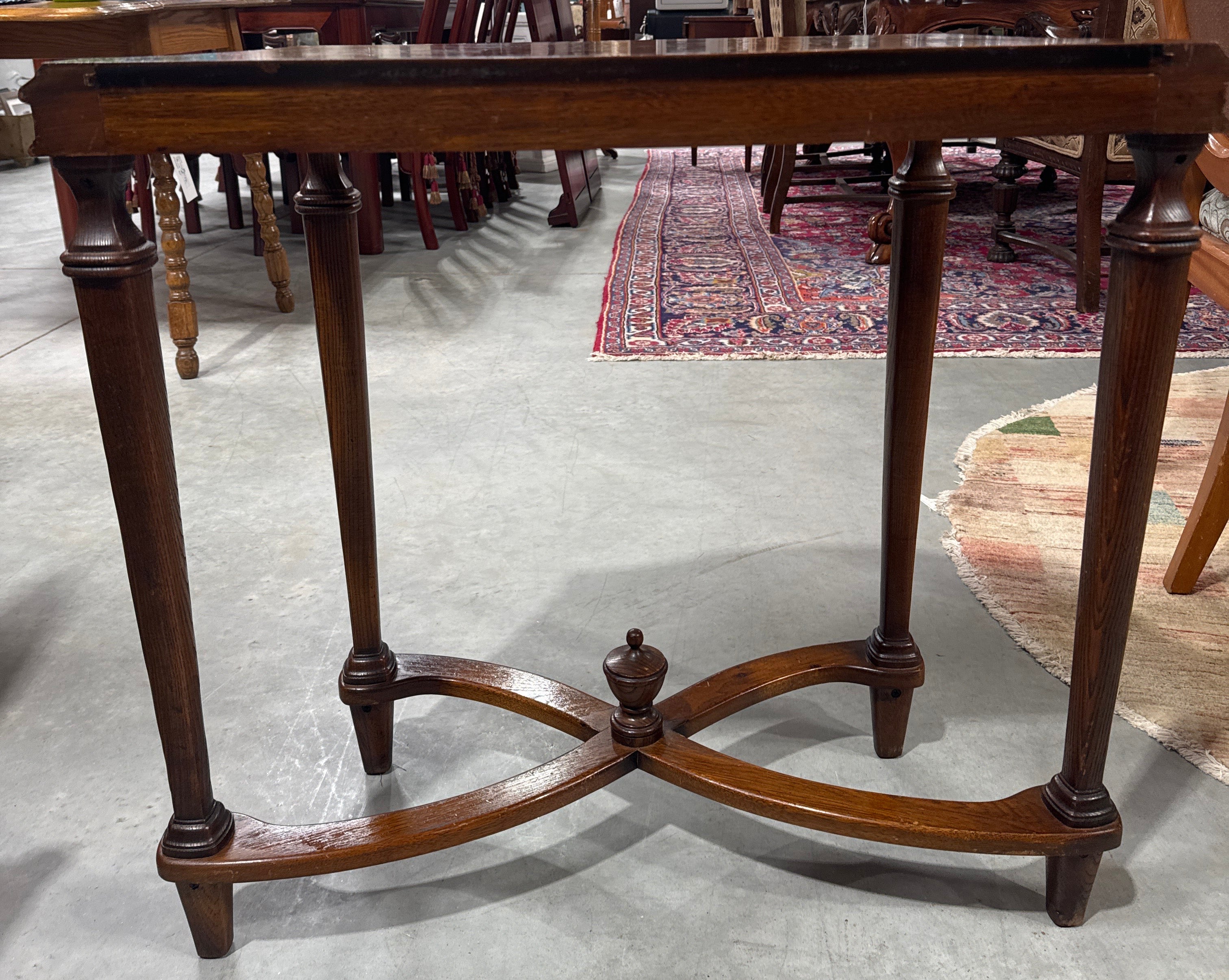 Vintage Ethan Allen Demilune Console Table