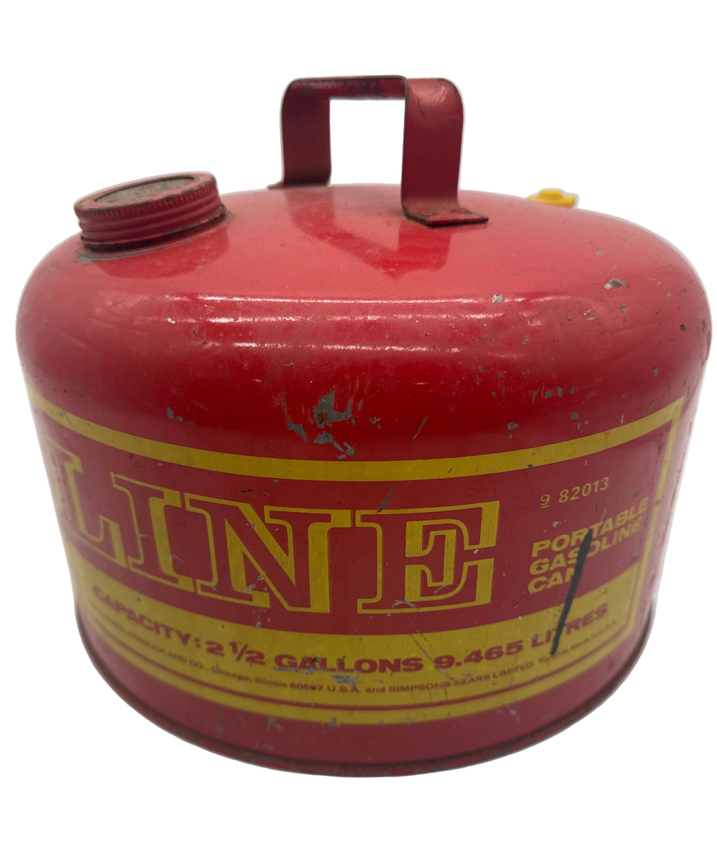 Vintage Red Sears Roebuck Craftsman 2.5 Gallon Gasoline Can