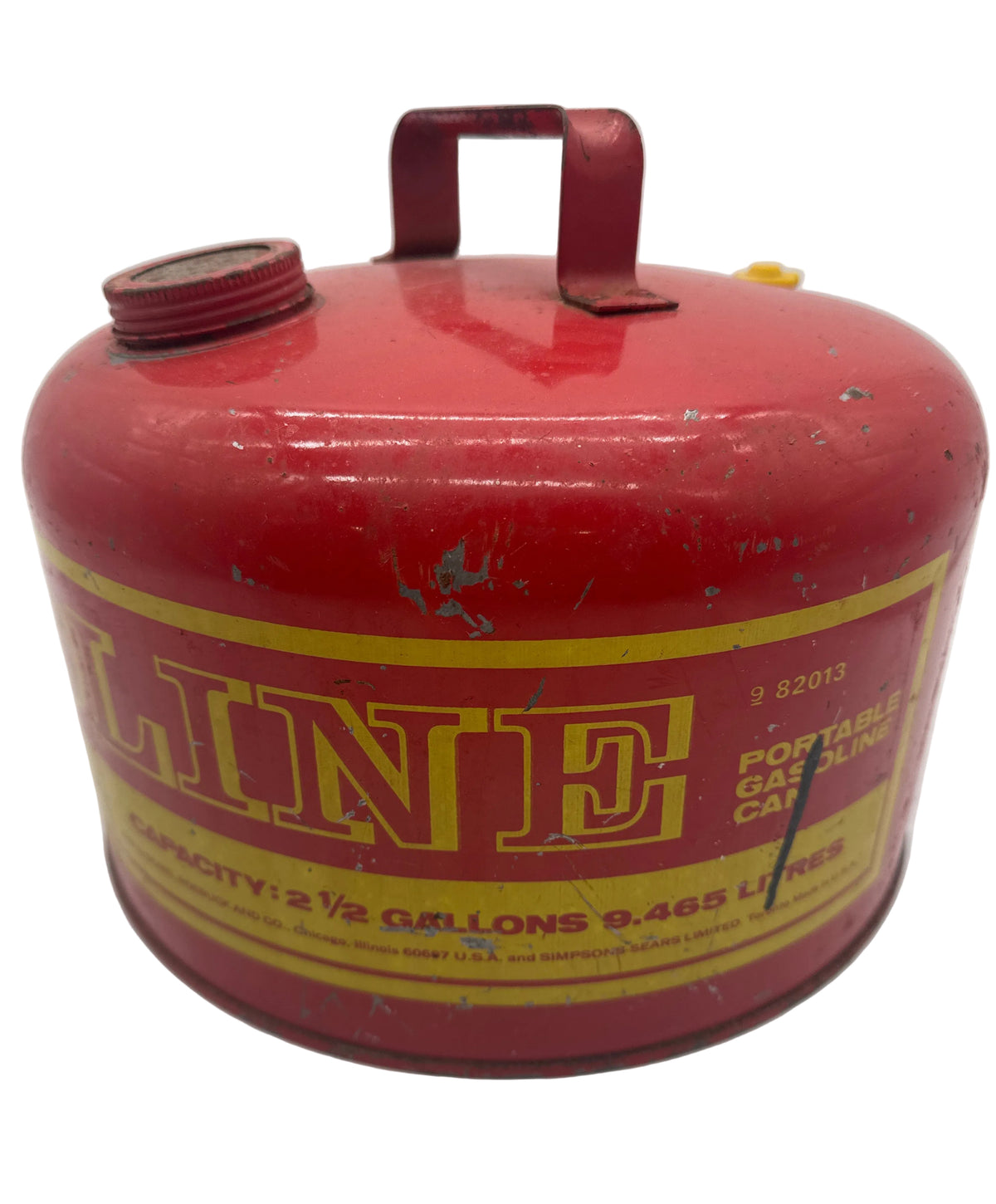 Vintage Red Sears Roebuck Craftsman 2.5 Gallon Gasoline Can