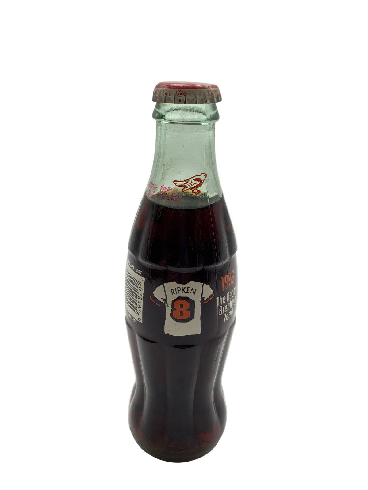 1995 CAL RIPKEN RECORD BREAKING YEAR COCA-COLA BOTTLE (WHITE JERSEY #8)