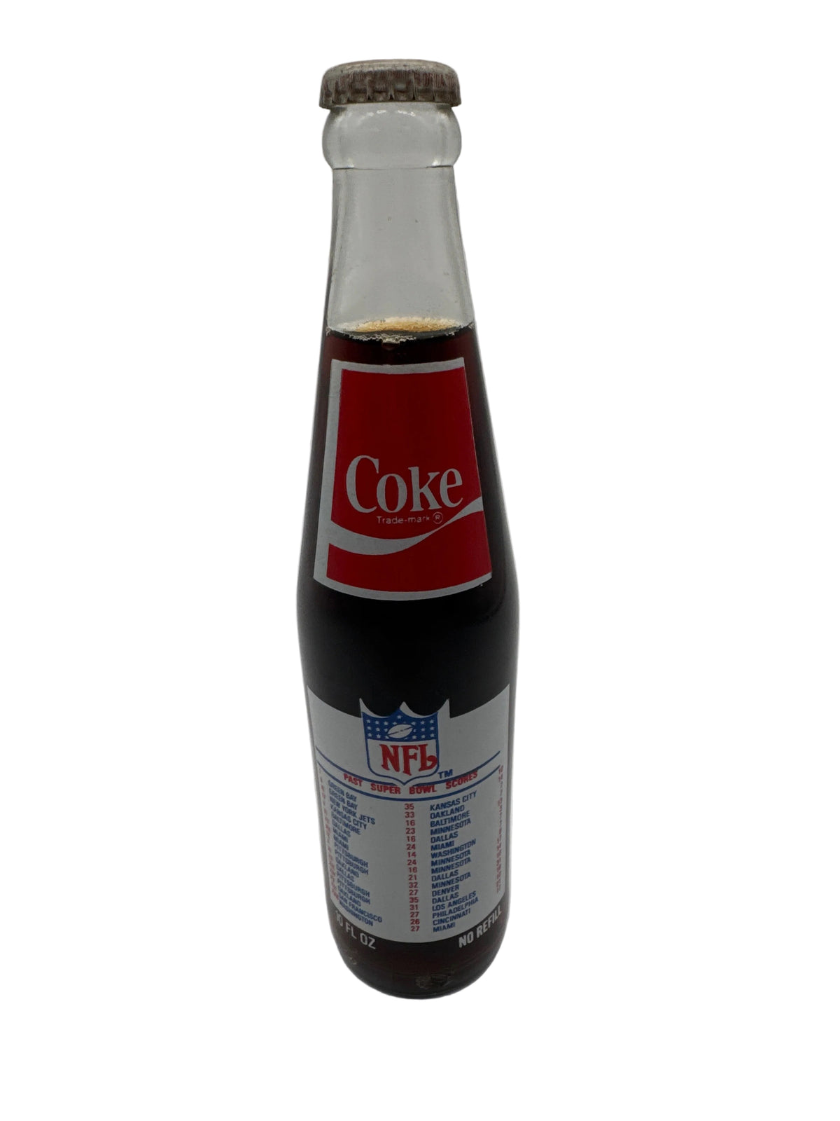 1984 Super Bowl XVIII Tampa, FL Coca-Cola Bottle 10 oz