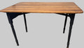 Antique Early 20th C. Folding Sewing Table with Yardstick Top