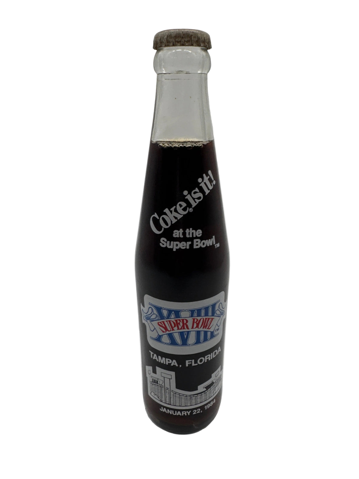 1984 Super Bowl XVIII Tampa, FL Coca-Cola Bottle 10 oz