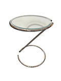MCM Chrome & Glass Small Table