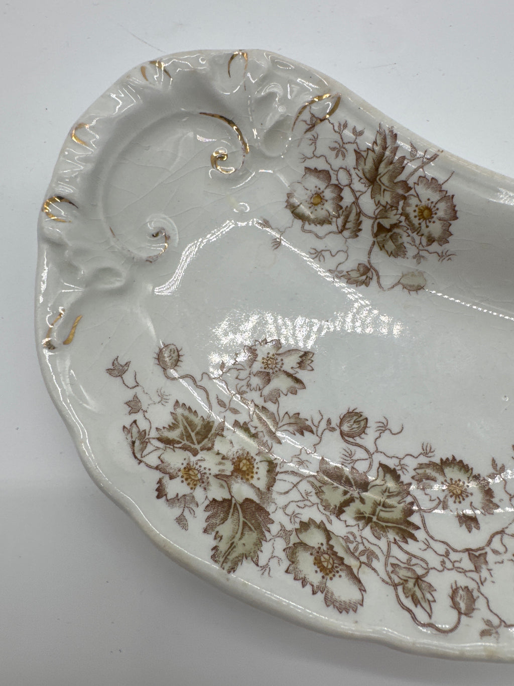 Vintage J & G Hanley Bone Side Dish -Semi Porcelain England