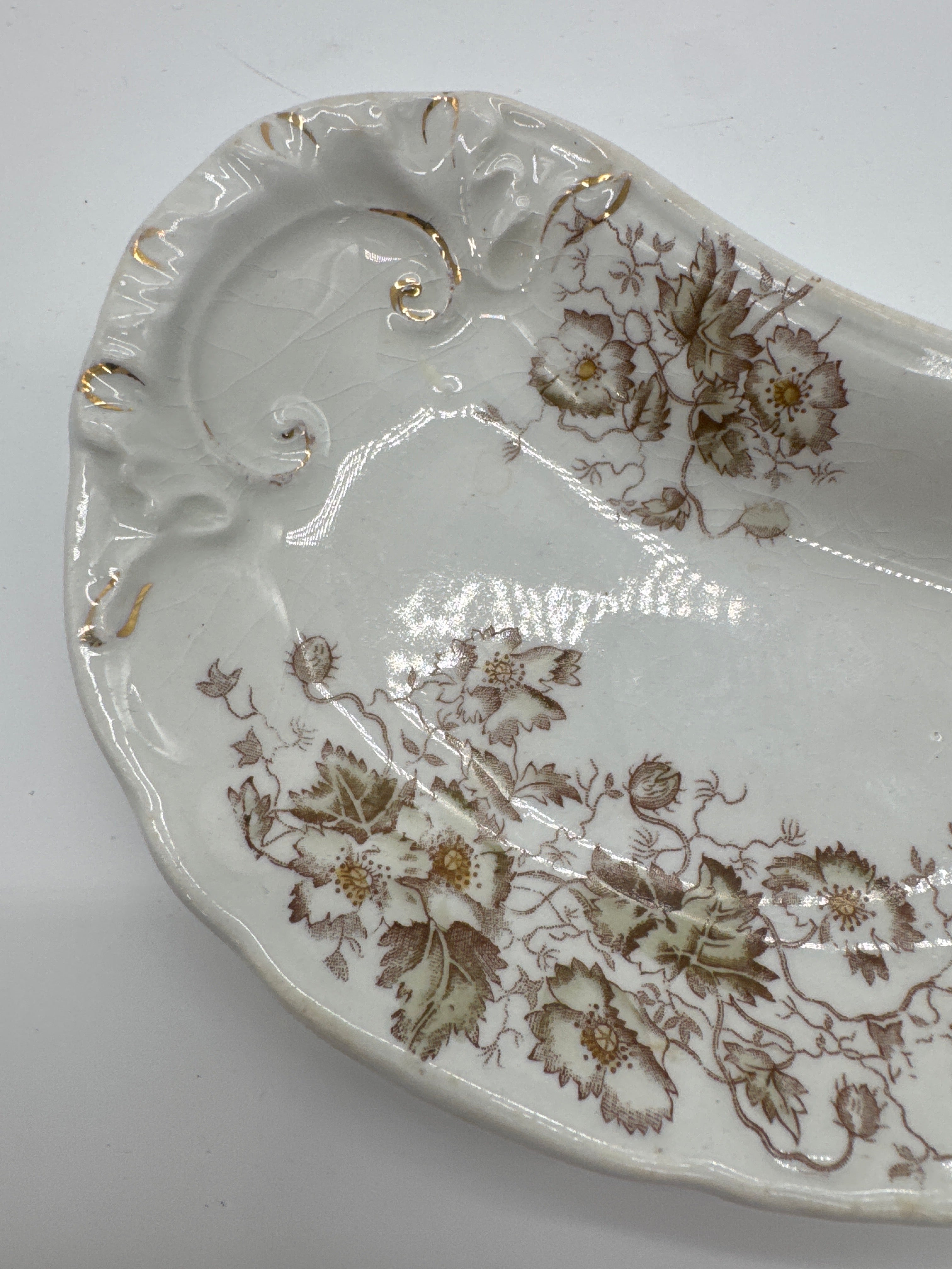 Vintage J & G Hanley Bone Side Dish -Semi Porcelain England