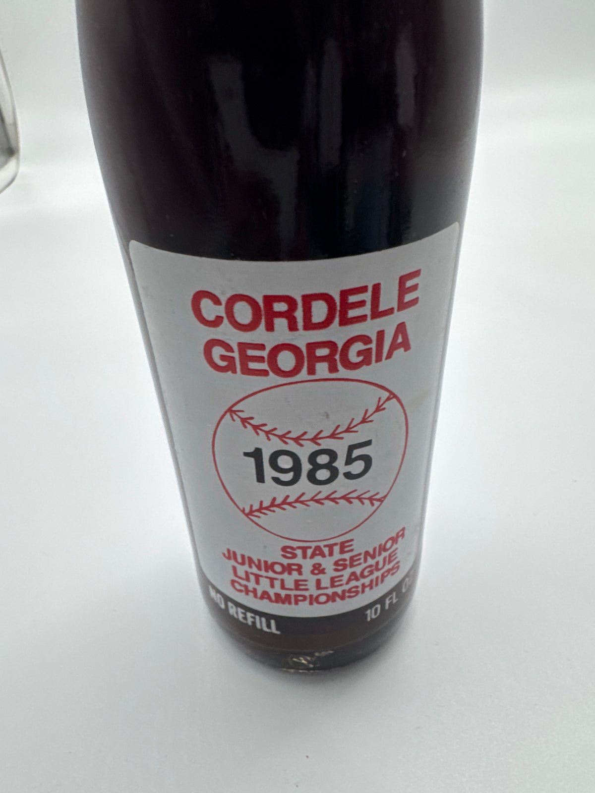 100th Anniversary City of Cordele Georgia Centennial 1889 to 1989 10 oz Coca-Cola Bottle