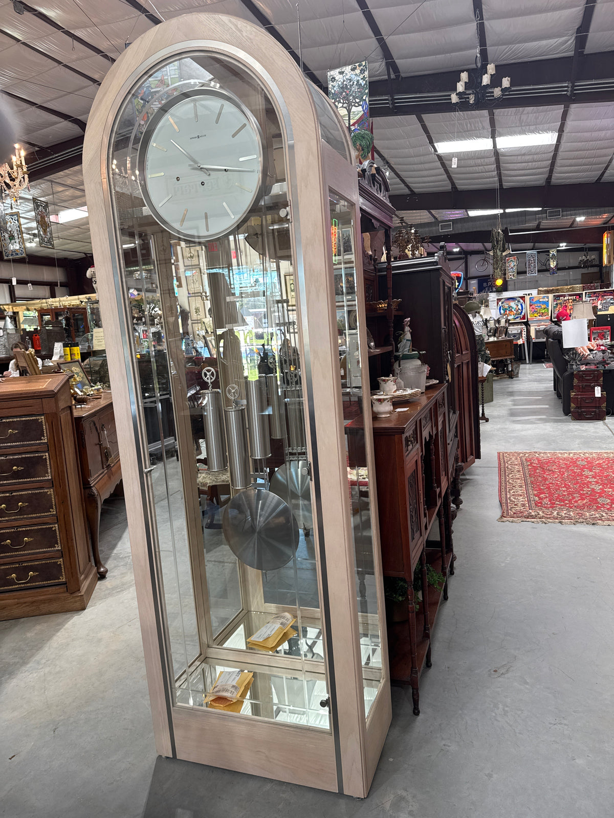 Howard Miller Eternity Illuminated Contemporary Curio Grandfather Clock
