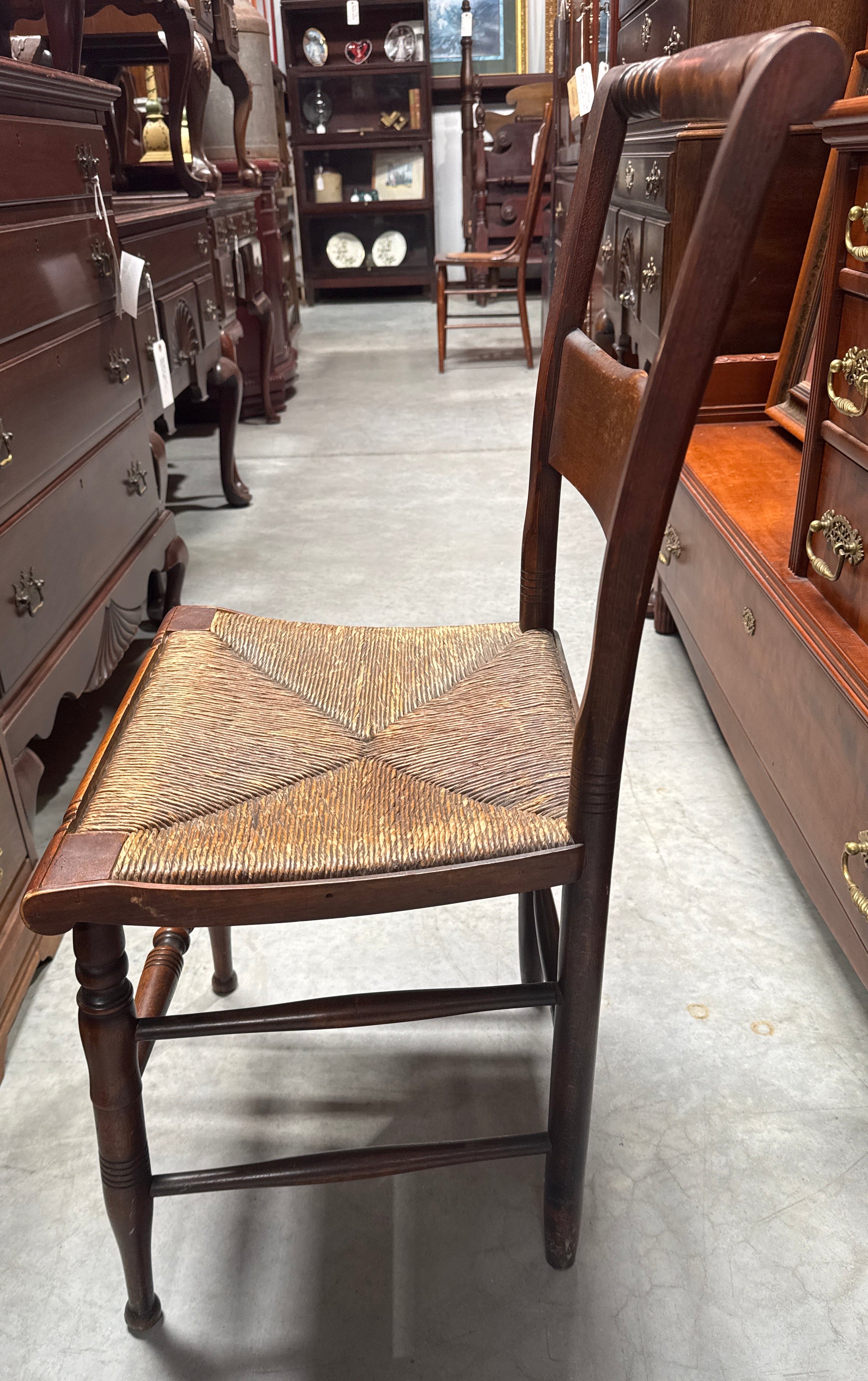 Vintage Solid Wood Rush Seating Hitchcock-style Dining Chair-K