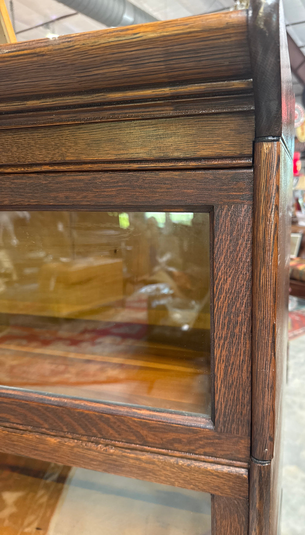 Antique Oak 4 Stack Lawyer Barrister Bookcase