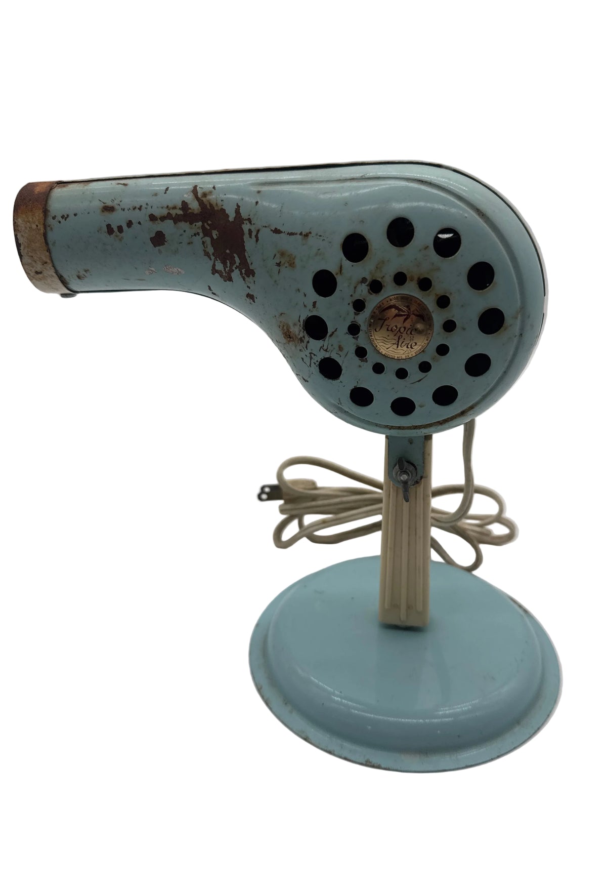 Vintage Tropic-Aire 1950’s Light Blue MCM Electric Metal Hair Dryer