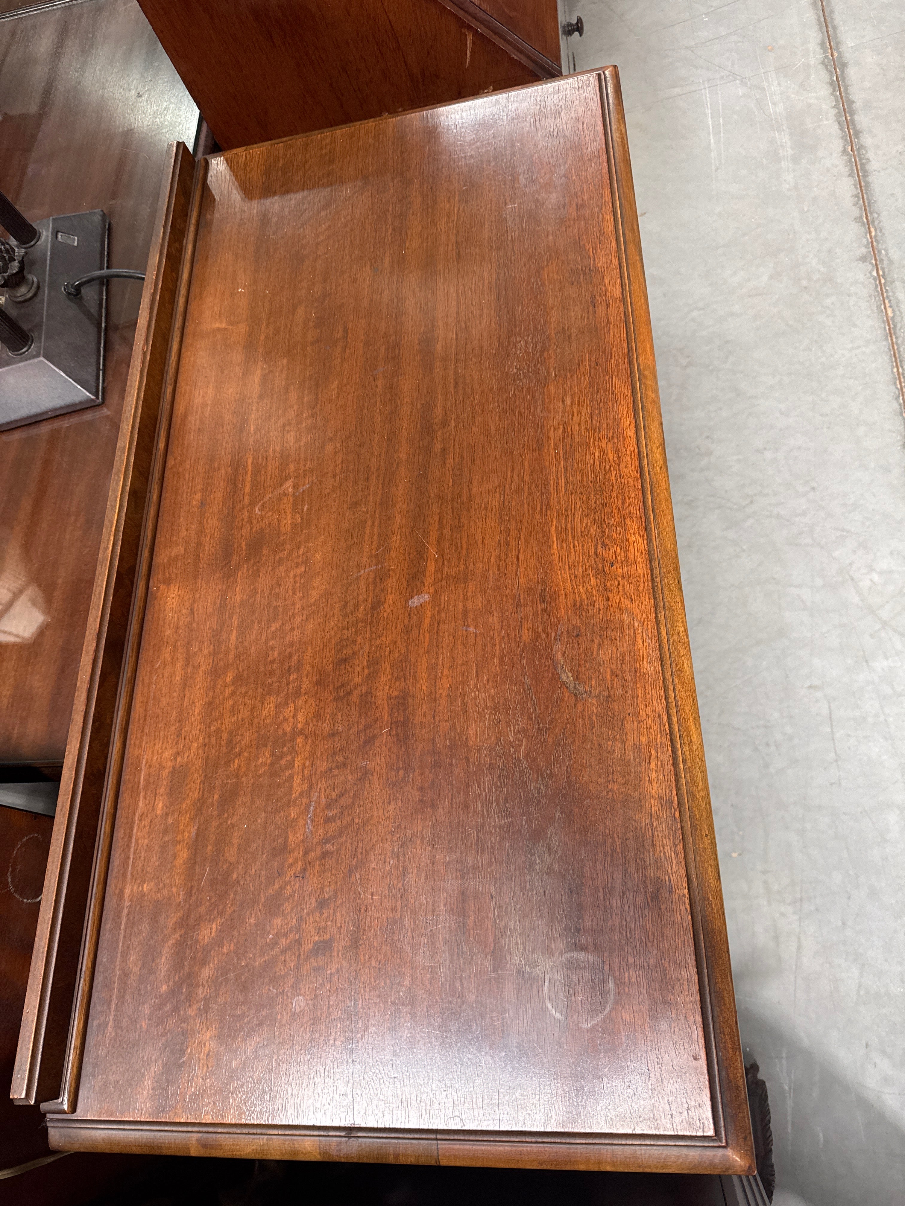 Vintage Paine Furniture Co. Walnut 2 Drawer Buffet Server Credenza