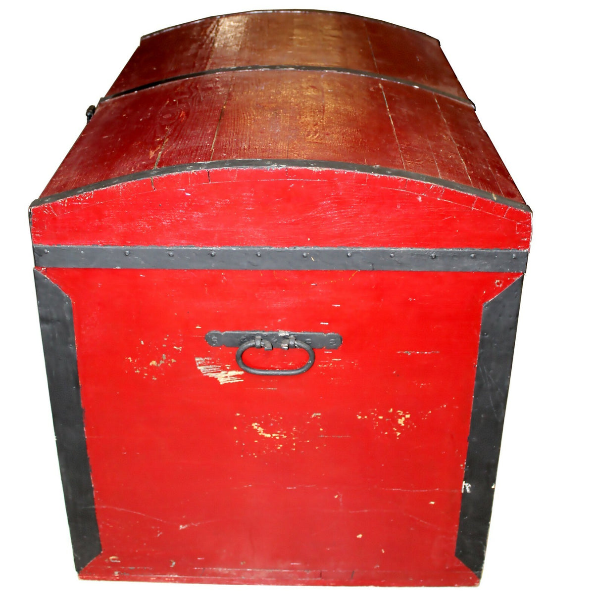 Vintage Handmade Cedar Red Storage Steamer Trunk Chest-K