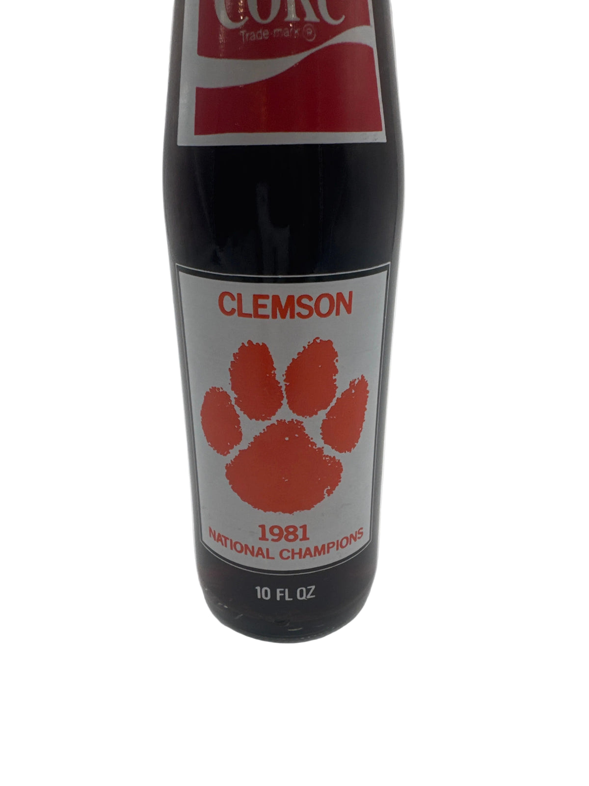 1981 CLEMSON TIGERS NATIONAL CHAMPIONS 10 oz COCA-COLA BOTTLE
