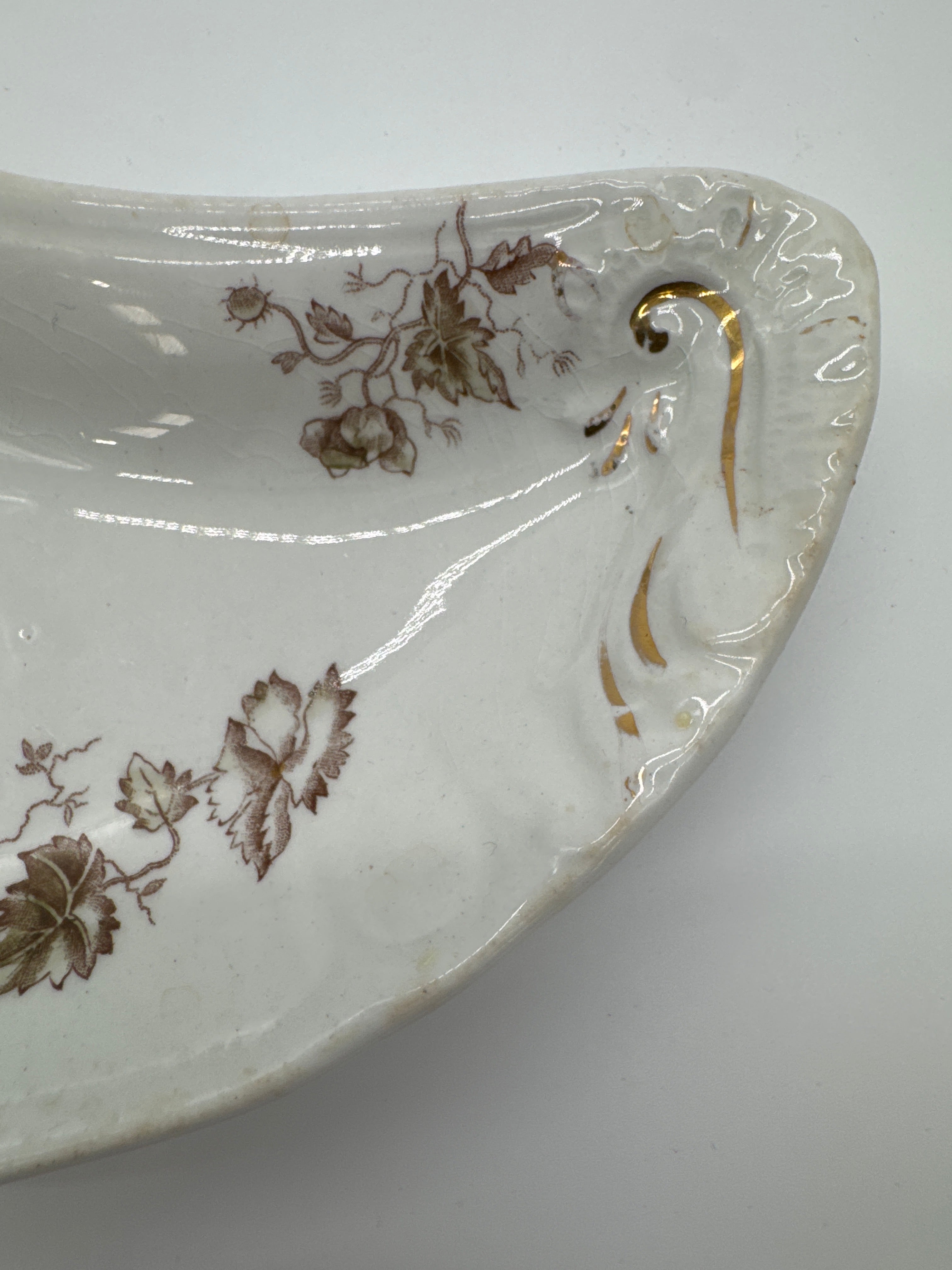 Vintage J & G Hanley Bone Side Dish -Semi Porcelain England