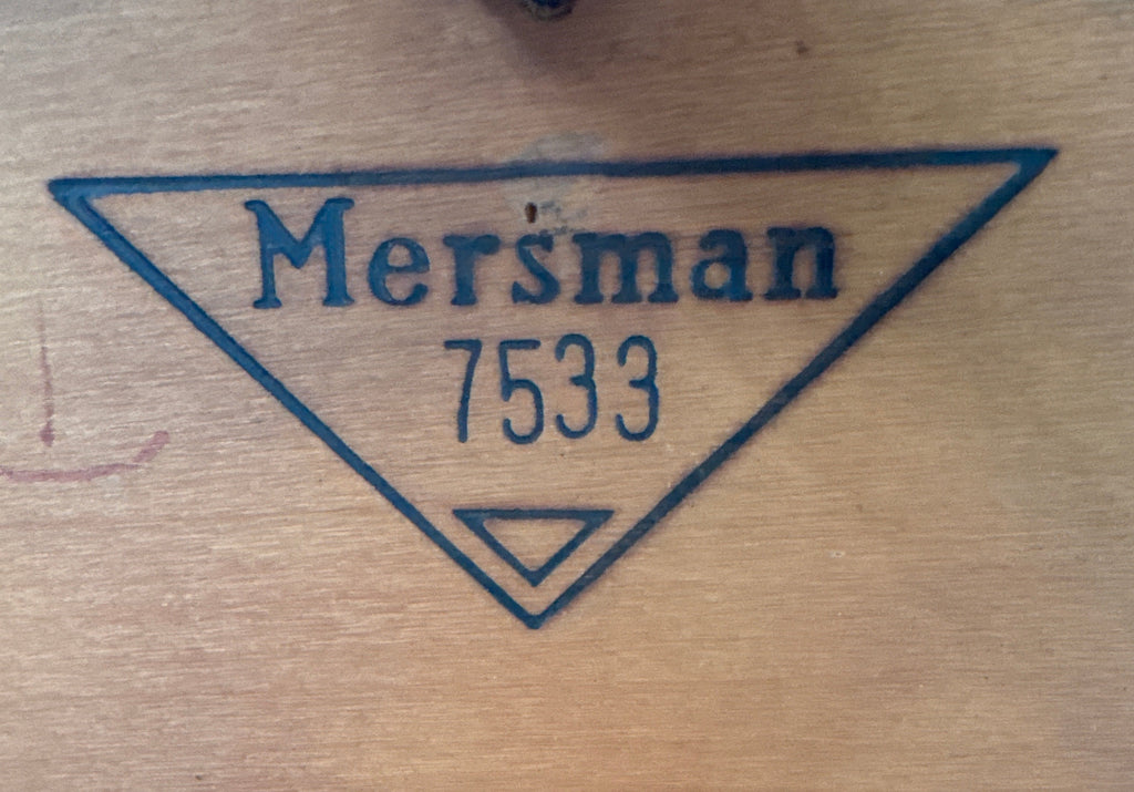 Vintage Mersman Inlaid Mahogany Oval Side Table