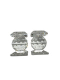 Vintage Pair Swarovski Crystal “Kugel Ball” Candle Holders