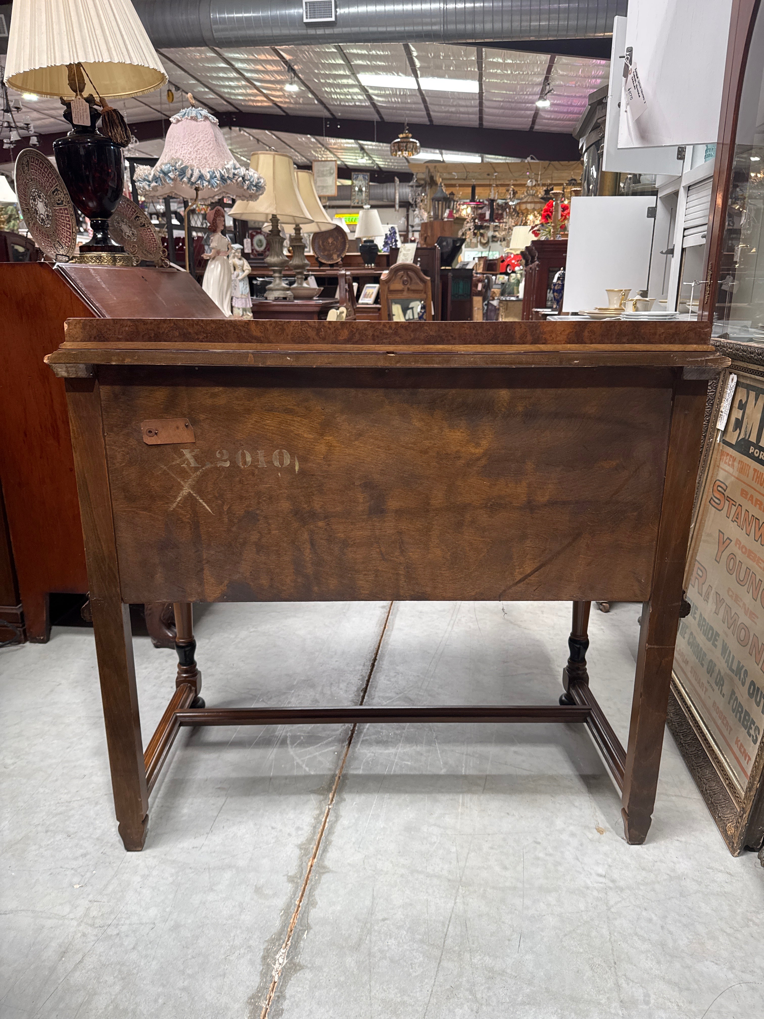 Vintage Paine Furniture Co. Walnut 2 Drawer Buffet Server Credenza