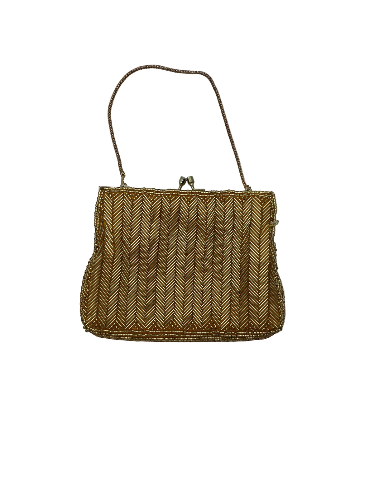 Vintage Gold Beaded Handbag by Charism