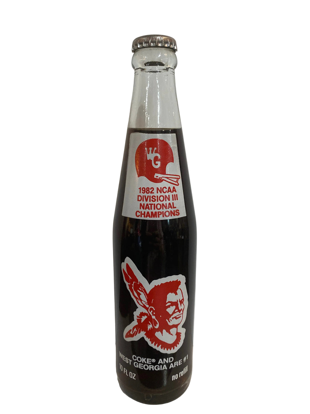 1982 West Georgia College Braves NCAA Division III Champions Coca-Cola 10 oz Bottle